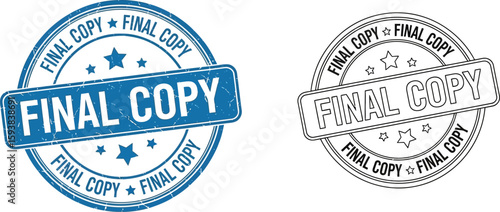 Final copy stamp vector illustration design element for document approval and official use only