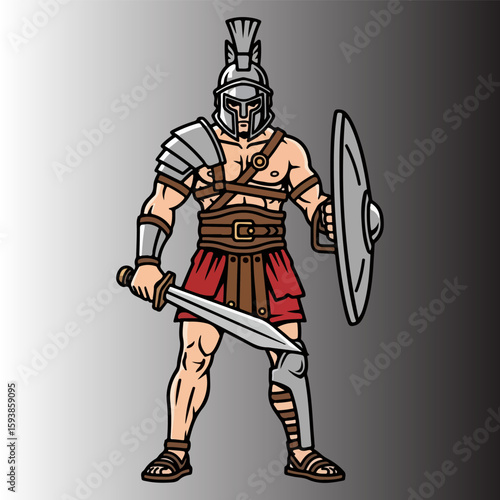 Roman gladiator vector