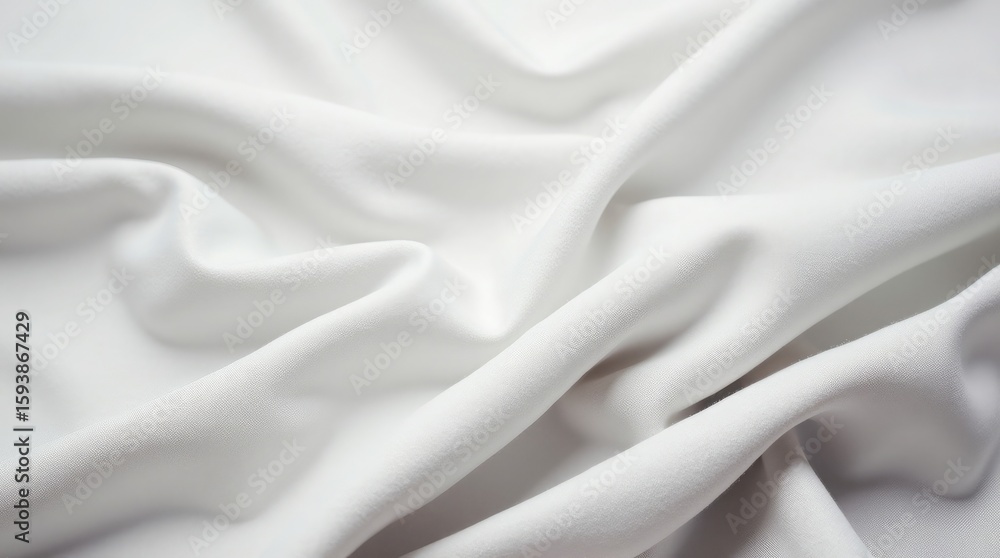 Obraz premium Soft White Fabric Draped Texture Background textile