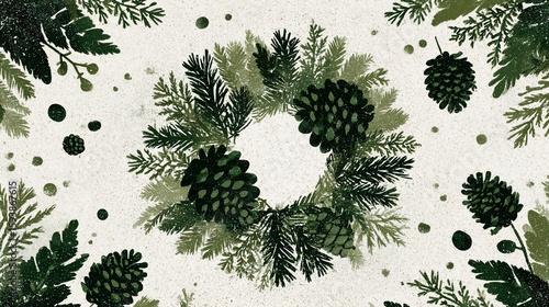 Winter wreath, nature, festive