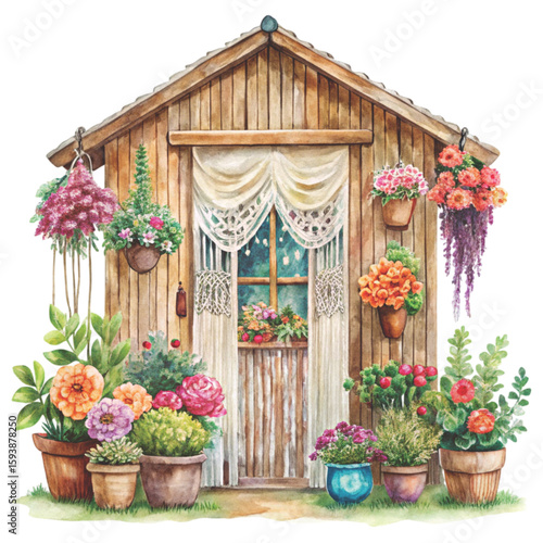 Boho Style for a cute home in watercolor style Clipart Watercolor