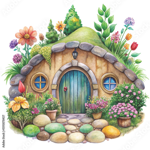 Boho Style for a cute home in watercolor style Clipart Watercolor