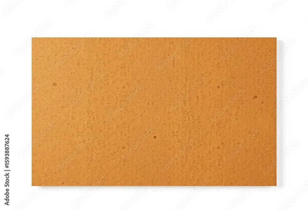 Fototapeta premium A light brown corkboard, rectangular, isolated on pure white background, texture, bulletin board