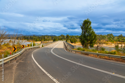 Photograph of the road bridge that goes over the Nepean River at Yarramundi Reserve in the Hawkesbury Region of NSW, Australia.