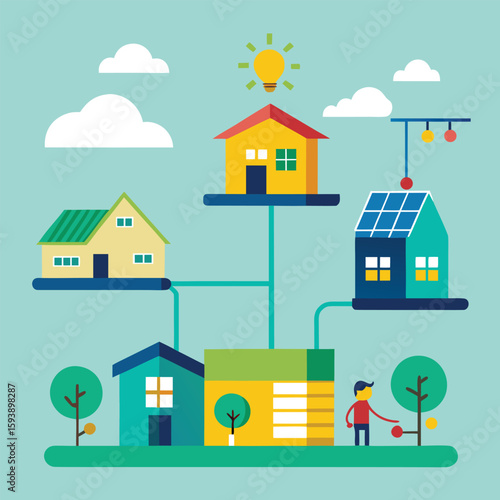 Community Solar Energy Sharing Platform Designed For Local Homes