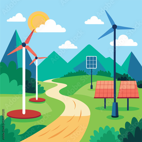 Hybrid Wind Solar Street Lighting Brightening Natural Trails