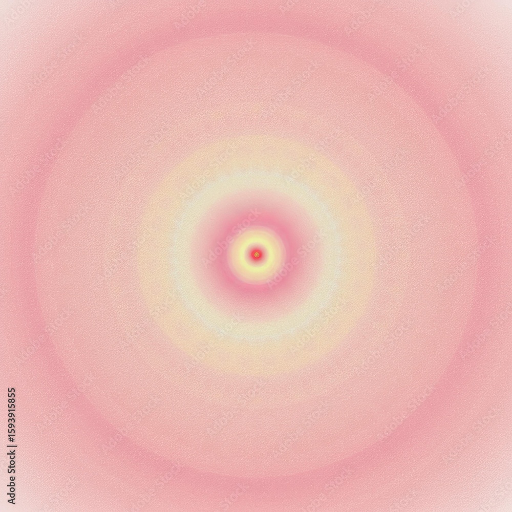 Concentric circles of pink and yellow hues with a subtle grainy texture emanating from a bright central point Concentric circles of pink and yellow hues with a subtle grainy texture emanating from a bright central point