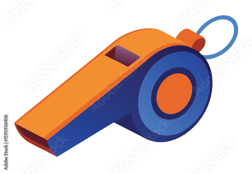 Whistle vector elements collection for clipart design and sports equipment illustration