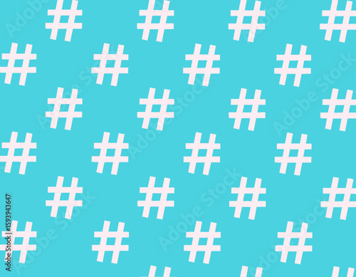cute hashtag seamlsess pattern