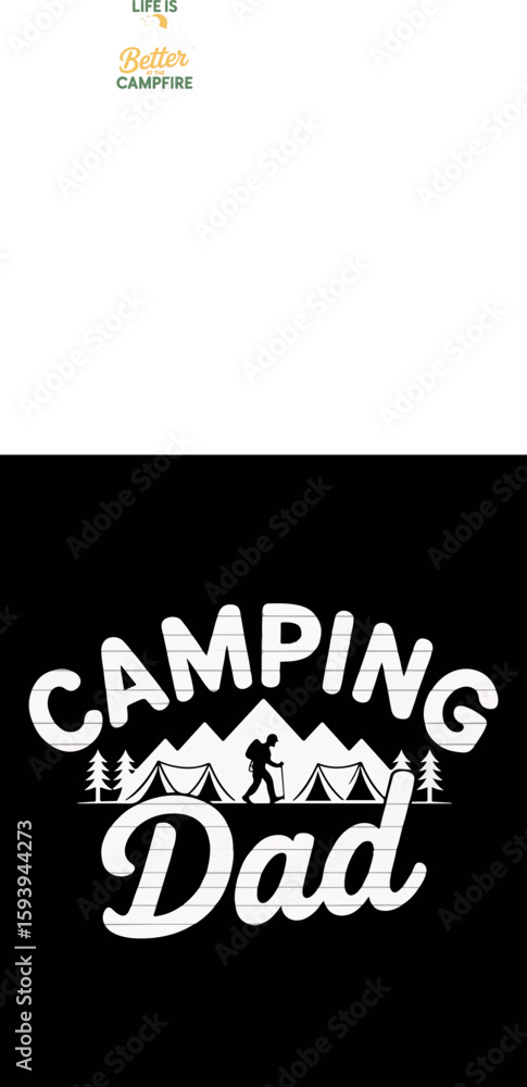 Obraz premium Retro Camping T-Shirt for Outdoor Lovers