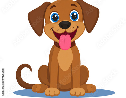 Wallpaper Mural Happy Dog with Tongue Out  Torontodigital.ca