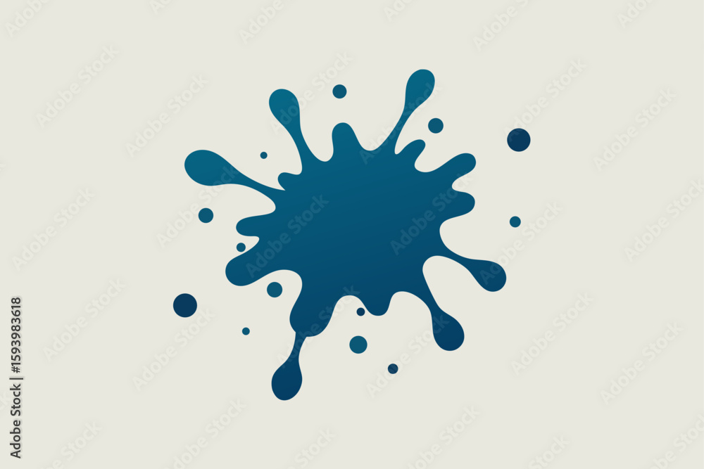 Fototapeta premium Ink Splash Effect on White Paper Texture