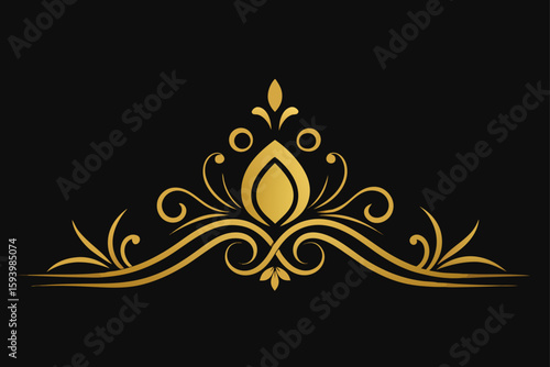 Elegant Gold Pattern on Luxurious Black Background