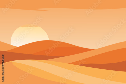 Soft Sand Dunes Background Under Warm Sunset
