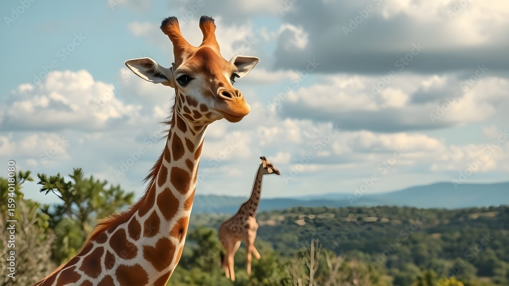 Fototapeta premium giraffe in the wild