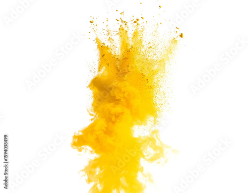 Yellow Smoke Bomb in Vertical Blast