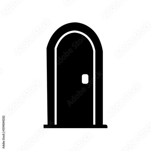 door silhouette icon design template	
