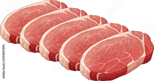 Fresh pork chops raw meat cuts uncooked pork meat for grilling or cooking pork chops food photography