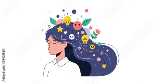 Exploring the inner world of human thoughts and emotions with creative ideas