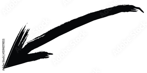 Marked arrow isolated on background. Arrow marker isolated png transparent. arrow mark hand drawn. Arrows icon. Arrow drawn with black marker on white background.