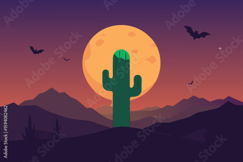 Glowing cauldron surrounded by cobwebs and skulls spooky brew vector illustration