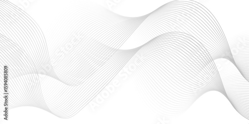 "A Highly Conceptual and Visually Abstract Interpretation of Smooth and Continuous Sound Waveforms Rendered Through Gracefully Flowing, Undulating Line Patterns That Traverse the Tranquil Expanses of 