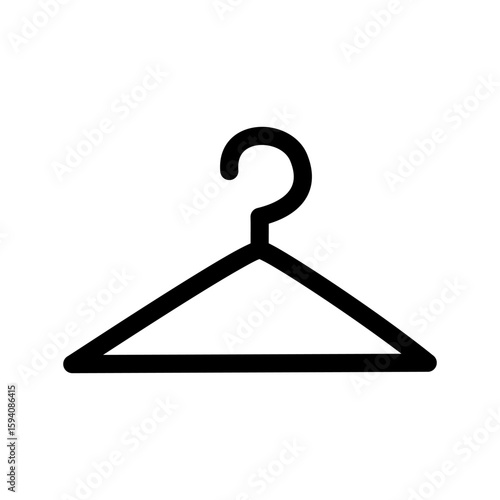 Hanger icon in hand drawn design style isolated on white background