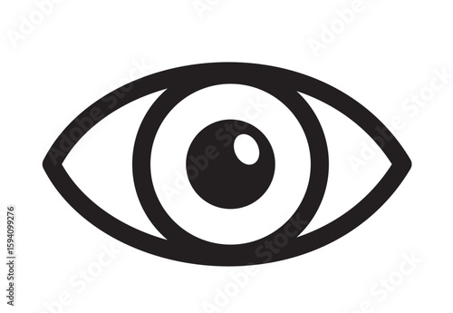 eye logo illustration icon on white background