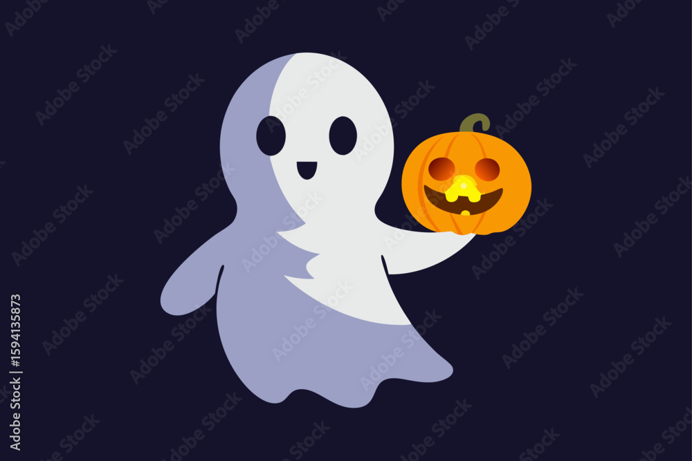 Obraz premium A set of bat themed cups in a dark room vector illustration