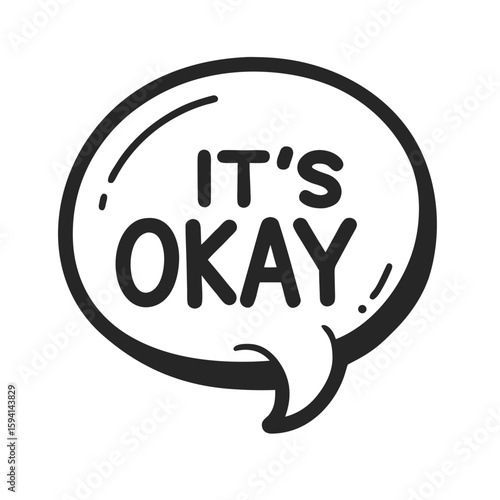 Its okay speech bubble vector icon