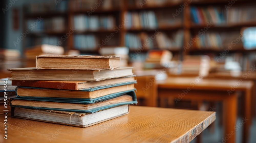 School Books on Desk Education Concept
School Books on Desk Education Concept