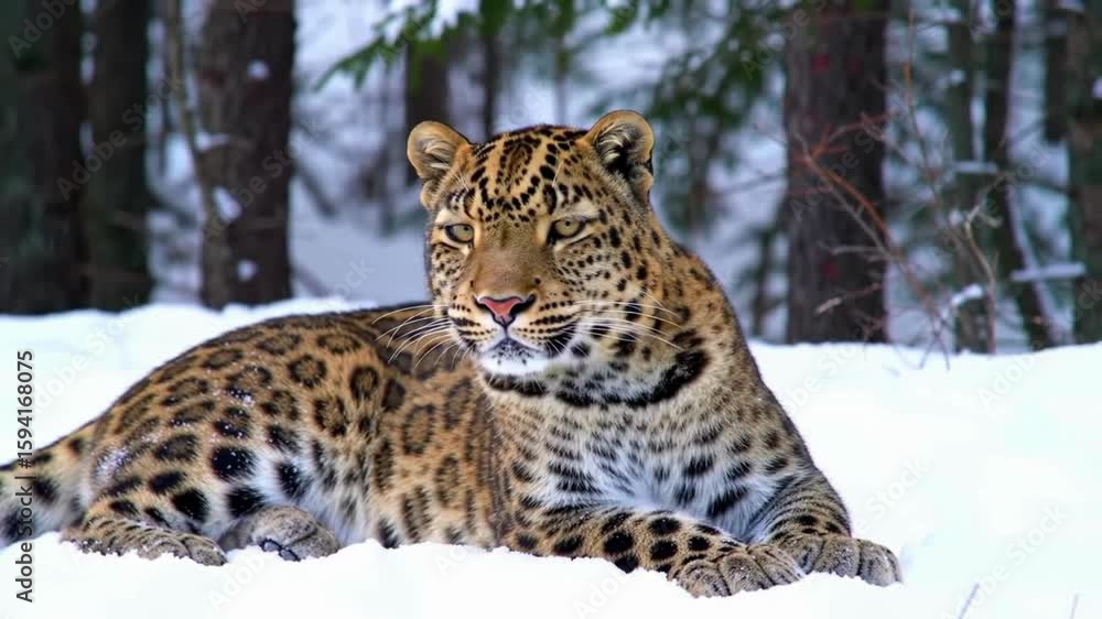 Wild spotted feline predator: a majestic jaguar and leopard at the zoo Wild spotted feline predator: a majestic jaguar and leopard at the zoo