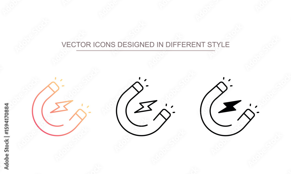 Fototapeta premium Magnet icon design with white background stock illustration