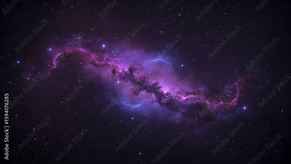 Fototapeta premium Cosmic Nebula Galaxy 8K Background, Vibrant Space Cloud 8K Background, Stellar Dust Universe 8K Background