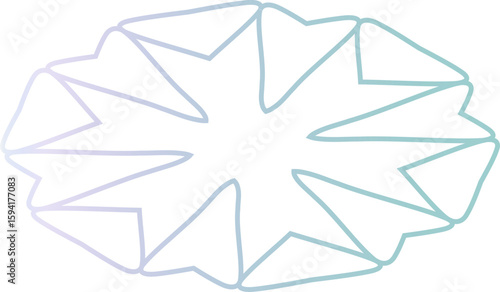 Futuristic Curved Line Icon Set – Electric Blue Gradient Stroke Outlines for Modern UI, Tech Branding, and Minimal Web Interfaces