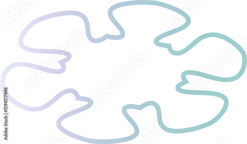 Futuristic Curved Line Icon Set – Electric Blue Gradient Stroke Outlines for Modern UI, Tech Branding, and Minimal Web Interfaces