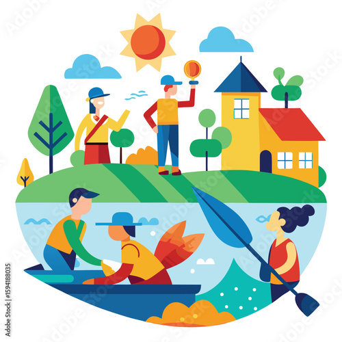 River cleanup event powered by solar boats and sustainable community efforts