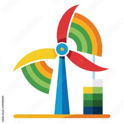 Wind energy lab testing turbine blade efficiency and renewable power output