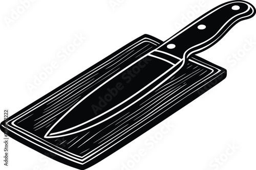 knife on a white