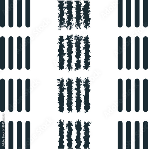 The texture consists of vertical stripes in groups. In the middle there are distorted stripes.