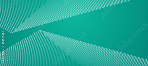 Green background with straight lines, vector illustration.
