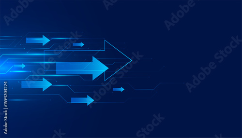 moving forward arrow web backdrop for tech presentation