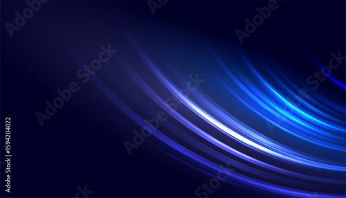 shiny and glowing light trails banner disappear on highway
