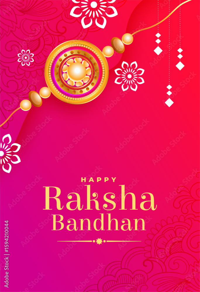Naklejka premium happy raksha bandhan hindu festive post