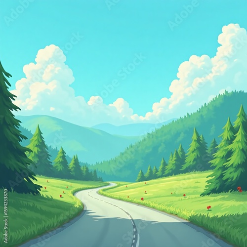 road in mountains