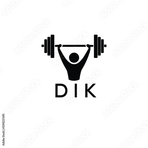 Classic Shield Logo with Stars and DIK Letters – Premium Badge or Security Brand Identity. DIK Letter Logo.
