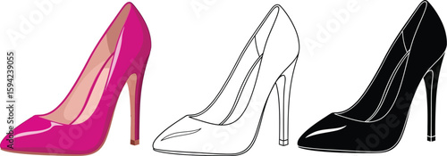 Shop elegant high heel shoes for women: pink, outline, black stiletto pumps fashion footwear trends style guide