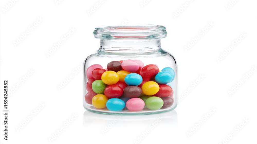 Candy Jar, Colorful Sweets, Glass Container, Treat, Confectionery Candy Jar, Colorful Sweets, Glass Container, Treat, Confectionery