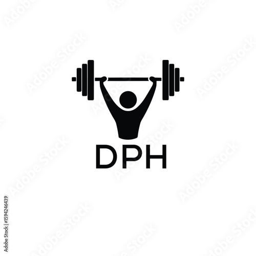 Classic Shield Logo with Stars and DPH Letters – Premium Badge or Security Brand Identity. DPH Letter Logo.
