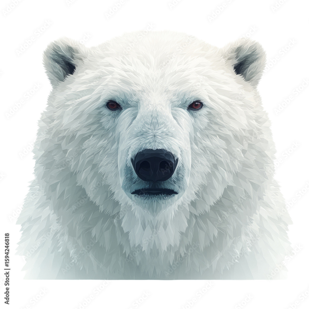 Majestic Polar Bear Head with a Transparent Background for Design Majestic Polar Bear Head with a Transparent Background for Design